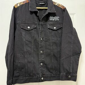 AC/DC Black denim Jacket size Large